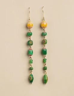 Nicoli Earrings<GREEN MIX EARRINGS Verdes