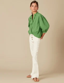 Nicoli Shirts<GREEN PIN-TUCK SHIRT Verdes