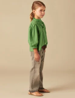 Nicoli Shirts<GREEN PIN-TUCK SHIRT Verdes