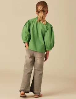 Nicoli Shirts<GREEN PIN-TUCK SHIRT Verdes