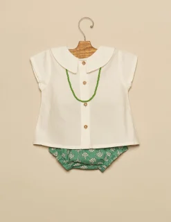 Nicoli Bloomers<GREEN PRINT BLOOMERS Azules claros