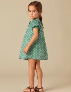 Nicoli Dresses<GREEN PRINT DRESS Verde turquesa