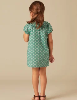 Nicoli Dresses<GREEN PRINT DRESS Verde turquesa