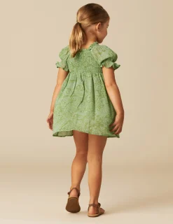 Nicoli Dresses<GREEN PRINT DRESS Verdes
