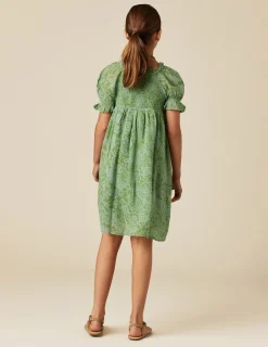Nicoli Dresses<GREEN PRINT DRESS Verdes