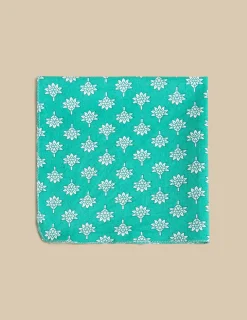 Nicoli Mini scarves|Neckerchiefs<GREEN PRINT SCARF Azules claros