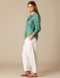 Nicoli Shirts & Blouses<GREEN PRINT SHIRT Azules claros