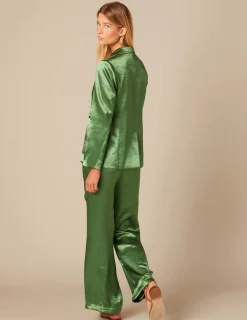 Nicoli Blazers<GREEN SATIN BLAZER Verdes