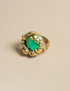 Nicoli Rings<GREEN STONE RING Verdes