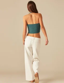 Nicoli Tops<GREEN STRAP TOP Verdes claros