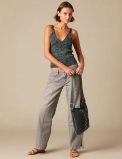 Nicoli Tops<GREEN STRAP TOP Verdes claros