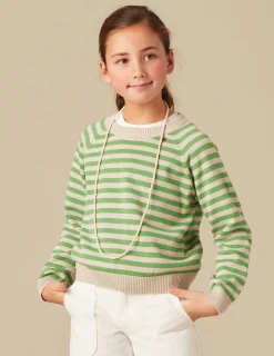 Nicoli Knitwear<GREEN STRIPED JUMPER Verdes