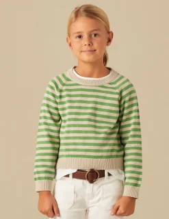 Nicoli Knitwear<GREEN STRIPED JUMPER Verdes