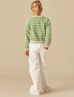 Nicoli Knitwear<GREEN STRIPED JUMPER Verdes