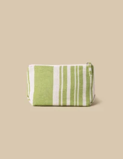 Nicoli Bags & Toiletry bags|Bags & Cases<GREEN STRIPED TOILETRY BAG Verdes