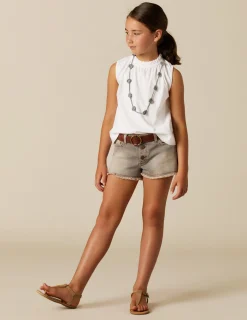 Nicoli Denim|Shorts<GREY DENIM SHORTS Azules claros