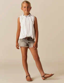 Nicoli Denim|Shorts<GREY DENIM SHORTS Azules claros