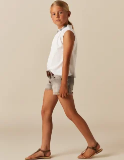 Nicoli Denim|Shorts<GREY DENIM SHORTS Azules claros