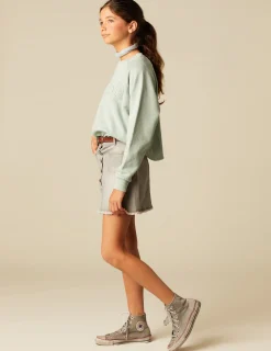 Nicoli Skirts|Denim<GREY DENIM SKIRT Grises