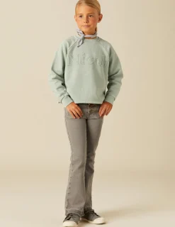 Nicoli Trousers|Denim<GREY FLARED JEANS Grises