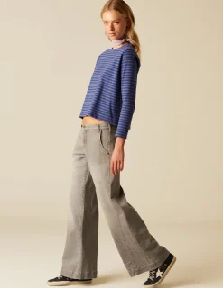 Nicoli Trousers|Denim<GREY LOW WAIST TROUSERS Grises