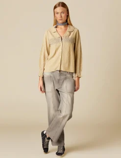 Nicoli Trousers|Denim<GREY STITCHED JEANS Grises