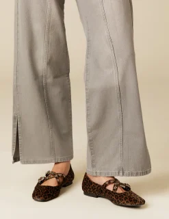 Nicoli Trousers|Denim<GREY STRAIGHT-FIT TROUSERS Grises