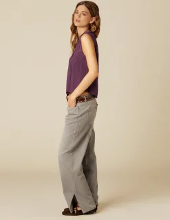 Nicoli Trousers|Denim<GREY STRAIGHT-FIT TROUSERS Grises