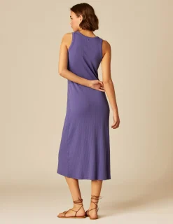 Nicoli Dresses<INDIGO RIBBED DRESS Azules