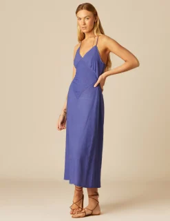 Nicoli Dresses<INDIGO STRAPS DRES Blancos