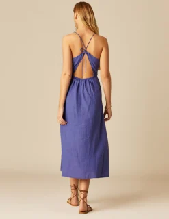 Nicoli Dresses<INDIGO STRAPS DRES Blancos