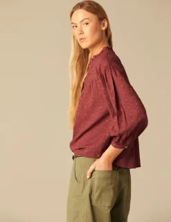 Nicoli Trousers<KHAKI BUTTONED TROUSERS Azules claros