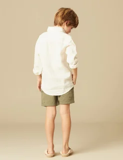 Nicoli Trousers<KHAKI CARGO BERMUDA SHORTS Verde caza