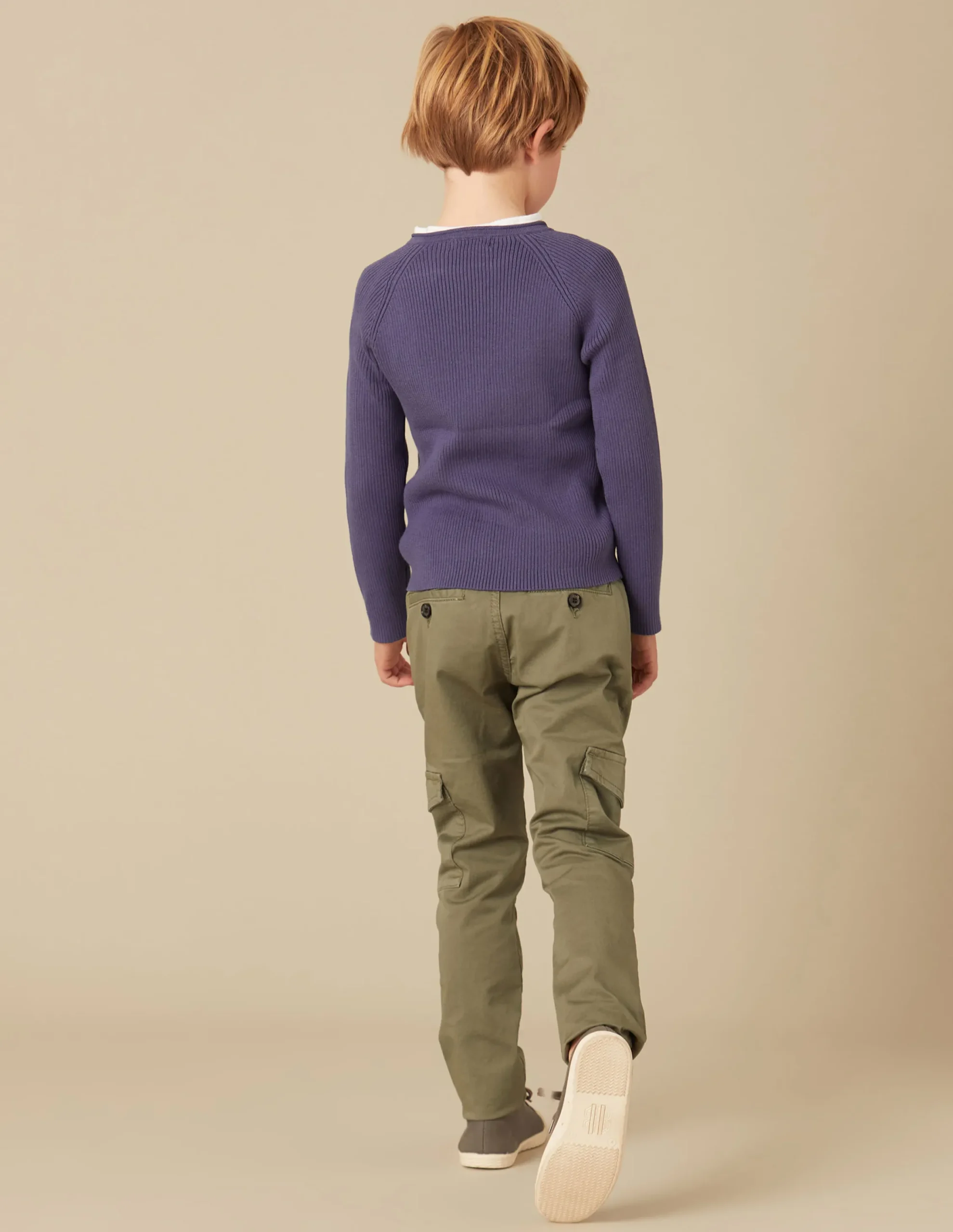 Nicoli Trousers<KHAKI CARGO TROUSERS Verde caza