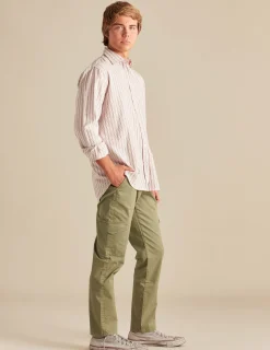 Nicoli Trousers<KHAKI CARGO TROUSERS Verde caza