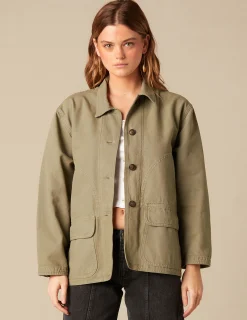 Nicoli Outerwear<KHAKI JACKET Verde caza