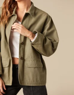 Nicoli Outerwear<KHAKI JACKET Verde caza