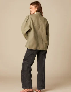 Nicoli Outerwear<KHAKI JACKET Verde caza