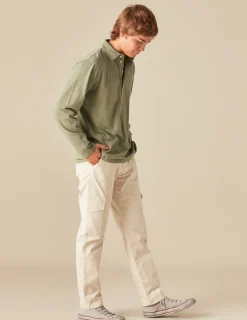 Nicoli Polos<KHAKI POLO SHIRT Fresa