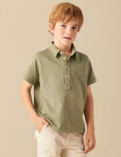 Nicoli Polos<KHAKI POLO SHIRT Fresa
