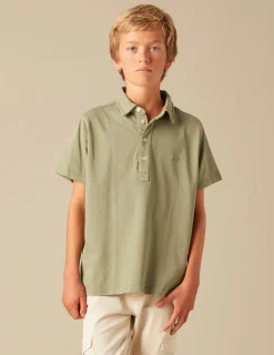 Nicoli Polos<KHAKI POLO SHIRT Fresa