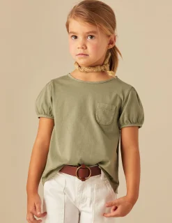 Nicoli T-shirts<KHAKI SHORT-SLEEVED T-SHIRT Blancos