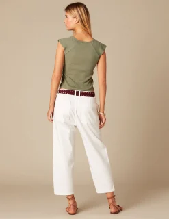 Nicoli T-shirts<KHAKI T-SHIRT Blancos