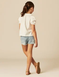 Nicoli Shirts<LACE COLLAR SHIRT Blancos