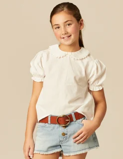 Nicoli Shirts<LACE COLLAR SHIRT Blancos