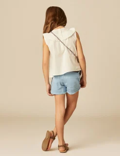 Nicoli Denim|Shorts<LIGHT BLUE DENIM SHORTS Azules claros