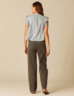 Nicoli Shirts & Blouses<LIGHT BLUE LACE SHIRT Amarillos