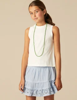 Nicoli Skirts<LIGHT BLUE LACE SKIRT Rosas