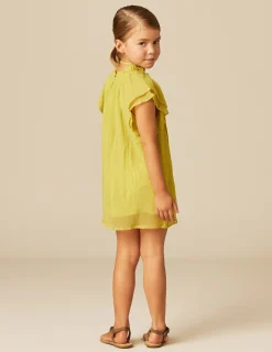 Nicoli Dresses<LIME CHIFFON DRESS Verdes
