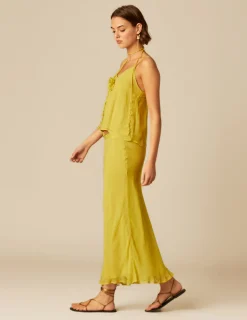 Nicoli Skirts<LIME CHIFFON SKIRT Fresa